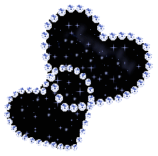 Gif animé coeurs noirs